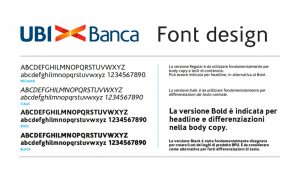 ubi banca brand rebranding font typeface design