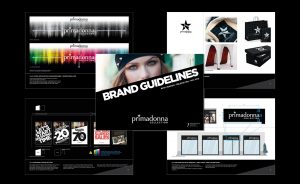 primadonna collection shoes fashion brand guidelines rebranding brandbook